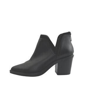 Vince Camuto Riggie Womens Black Leather Block Heel Pointed Toe Boots Bootie 7.5